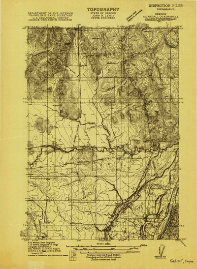 United States Geological Survey Rickreall, OR (1915, 31680-Scale) digital map