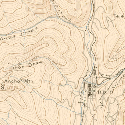 United States Geological Survey Rico, CO (1897, 62500-Scale) digital map