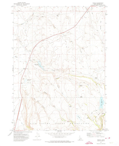United States Geological Survey Riddle, ID (1971, 24000-Scale) digital map