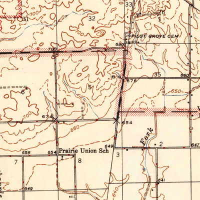 United States Geological Survey Ridge Farm, IL-IN (1947, 62500-Scale) digital map