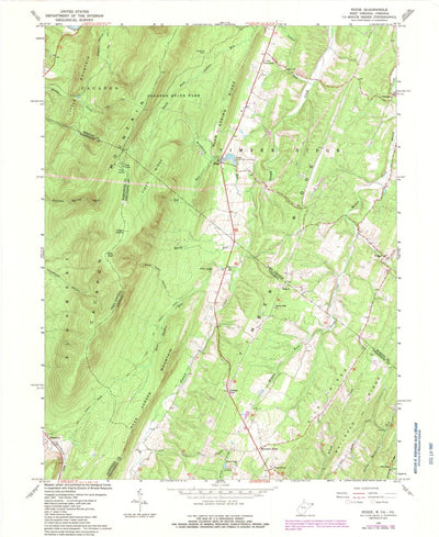 United States Geological Survey Ridge, WV-VA (1965, 24000-Scale) digital map