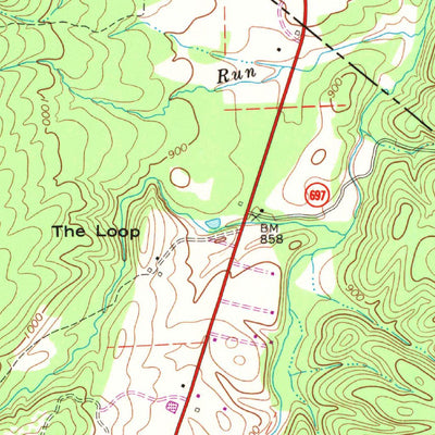 United States Geological Survey Ridge, WV-VA (1965, 24000-Scale) digital map
