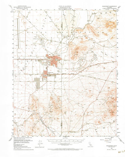 United States Geological Survey Ridgecrest, CA (1953, 62500-Scale) digital map