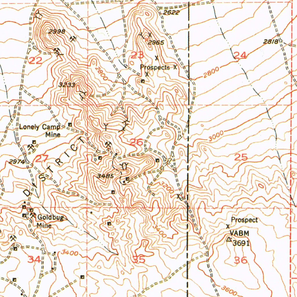 Ridgecrest, CA (1953, 62500-Scale) Map by United States Geological ...