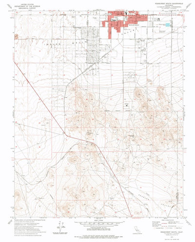 United States Geological Survey Ridgecrest South, CA (1973, 24000-Scale) digital map