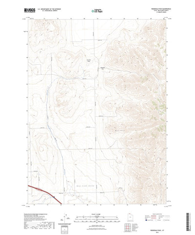 United States Geological Survey Ridgedale Pass, UT (2023, 24000-Scale) digital map