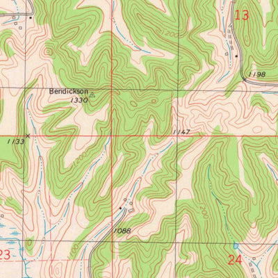 United States Geological Survey Ridgeland NE, WI (1975, 24000-Scale) digital map