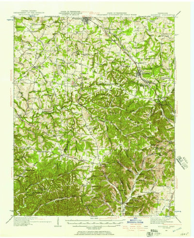 United States Geological Survey Ridgetop, TN (1931, 62500-Scale) digital map