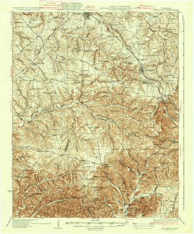 United States Geological Survey Ridgetop, TN (1935, 62500-Scale) digital map