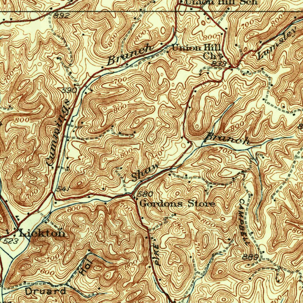Ridgetop, TN (1935, 62500-Scale) Map by United States Geological Survey ...