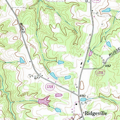 United States Geological Survey Ridgeville, NC (1968, 24000-Scale) digital map