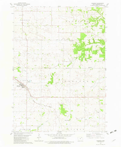 United States Geological Survey Ridgeway, IA (1981, 24000-Scale) digital map
