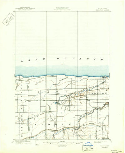 United States Geological Survey Ridgeway, NY (1897, 62500-Scale) digital map