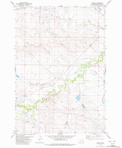 United States Geological Survey Ridgway, MT (1982, 24000-Scale) digital map