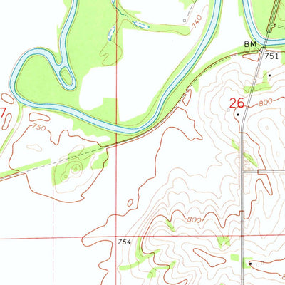 United States Geological Survey Ridott, IL (1971, 24000-Scale) digital map