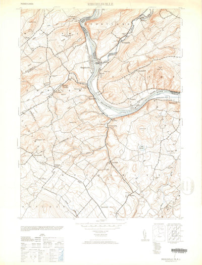 United States Geological Survey Riegelsville, PA-NJ (1953, 24000-Scale) digital map