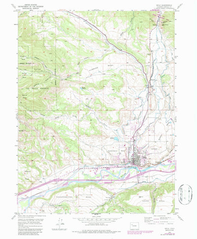 United States Geological Survey Rifle, CO (1952, 24000-Scale) digital map