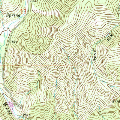 United States Geological Survey Rifle Falls, CO (1966, 24000-Scale) digital map