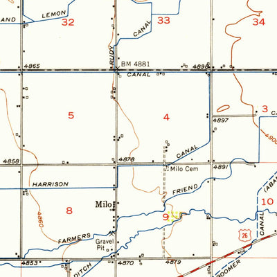 United States Geological Survey Rigby, ID (1950, 62500-Scale) digital map
