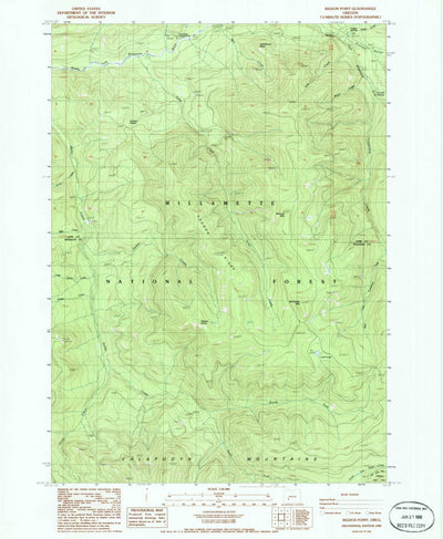 United States Geological Survey Rigdon Point, OR (1986, 24000-Scale) digital map