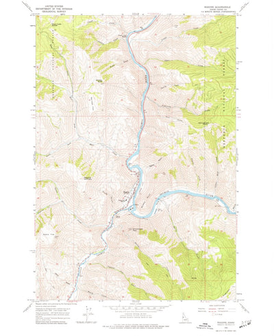 United States Geological Survey Riggins, ID (1964, 24000-Scale) digital map