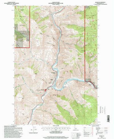 United States Geological Survey Riggins, ID (1995, 24000-Scale) digital map