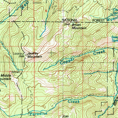 United States Geological Survey Riggins, ID-OR (1987, 100000-Scale) digital map