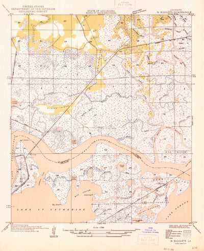 United States Geological Survey Rigolets, LA (1946, 31680-Scale) digital map