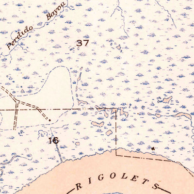 United States Geological Survey Rigolets, LA (1946, 31680-Scale) digital map