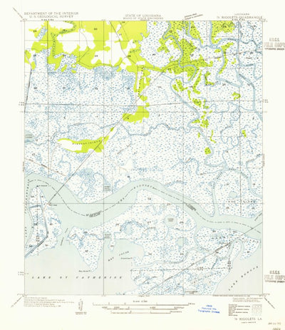 United States Geological Survey Rigolets, LA (1954, 31680-Scale) digital map