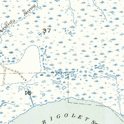 United States Geological Survey Rigolets, LA (1954, 31680-Scale) digital map