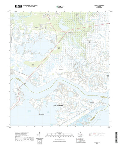 United States Geological Survey Rigolets, LA (2020, 24000-Scale) digital map