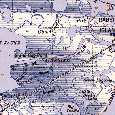 United States Geological Survey Rigolets, LA-MS (1936, 62500-Scale) digital map