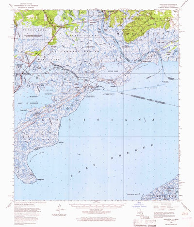 United States Geological Survey Rigolets, LA-MS (1956, 62500-Scale) digital map