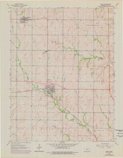 United States Geological Survey Riley, KS (1964, 24000-Scale) digital map