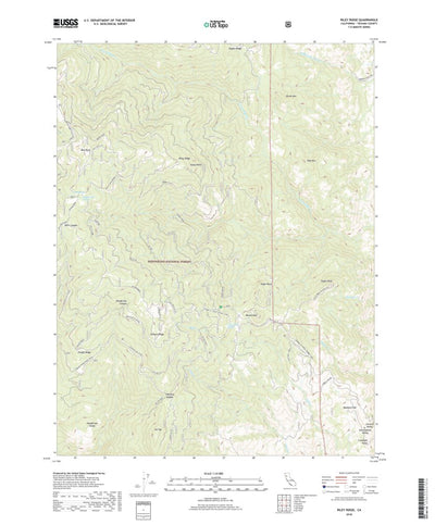 United States Geological Survey Riley Ridge, CA (2018, 24000-Scale) digital map