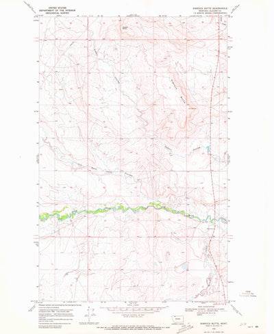 United States Geological Survey Rimrock Butte, MT (1968, 24000-Scale) digital map