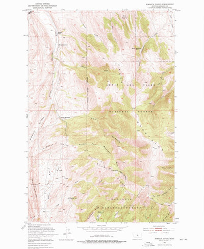United States Geological Survey Rimrock Divide, MT (1951, 24000-Scale) digital map