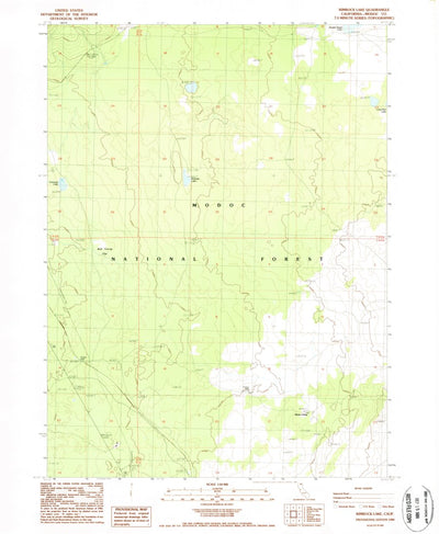 United States Geological Survey Rimrock Lake, CA (1988, 24000-Scale) digital map