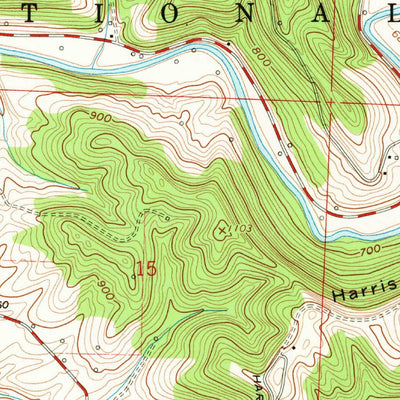 United States Geological Survey Rinard Mills, OH (1960, 24000-Scale) digital map