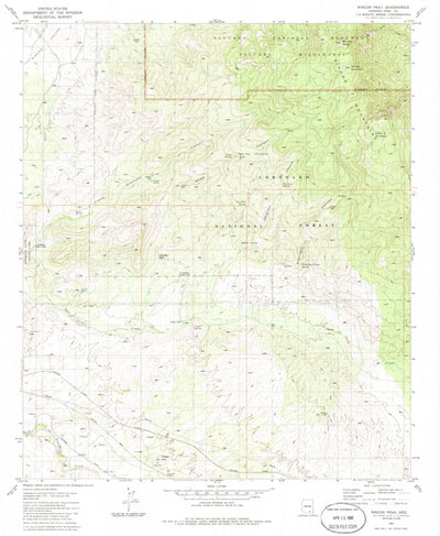 United States Geological Survey Rincon Peak, AZ (1981, 24000-Scale) digital map