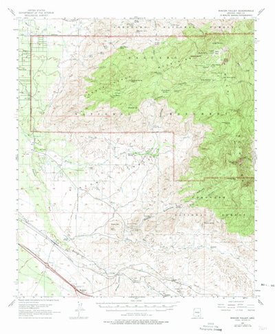 United States Geological Survey Rincon Valley, AZ (1957, 62500-Scale) digital map