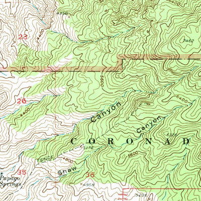 United States Geological Survey Rincon Valley, AZ (1957, 62500-Scale) digital map