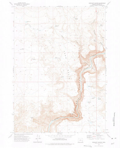 United States Geological Survey Rinehart Canyon, OR (1972, 24000-Scale) digital map