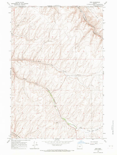 United States Geological Survey Ring, OR (1966, 24000-Scale) digital map