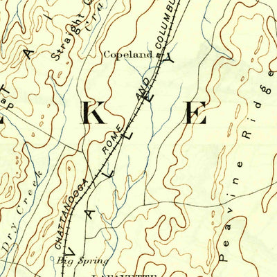 United States Geological Survey Ringgold, GA-TN (1892, 125000-Scale) digital map