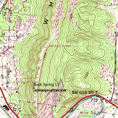 United States Geological Survey Ringgold, GA-TN (1946, 24000-Scale) digital map