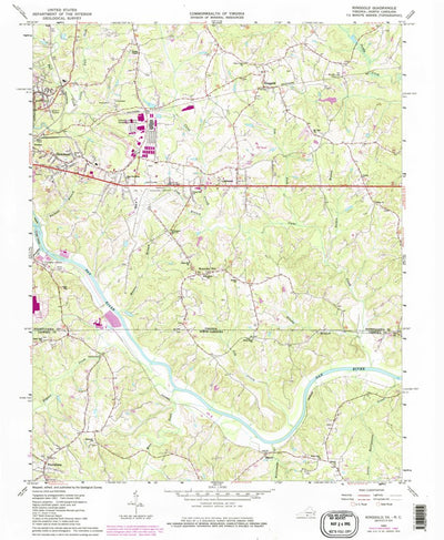 United States Geological Survey Ringgold, VA-NC (1965, 24000-Scale) digital map