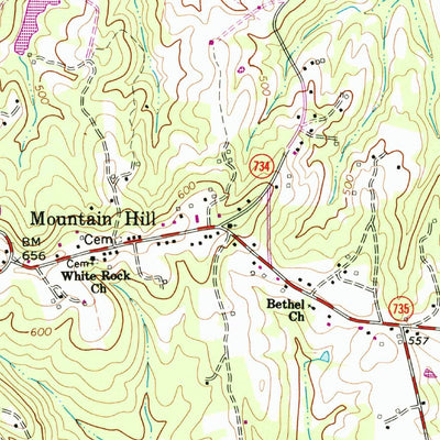 United States Geological Survey Ringgold, VA-NC (1965, 24000-Scale) digital map