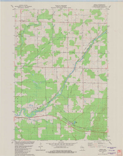 United States Geological Survey Ringle, WI (1982, 24000-Scale) digital map